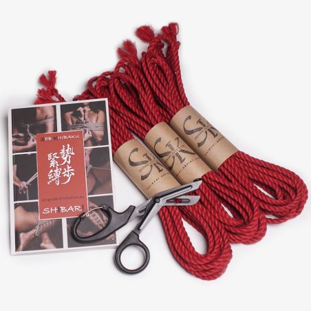 Kit Shibari Débutant Cordes Jute Rouge SK