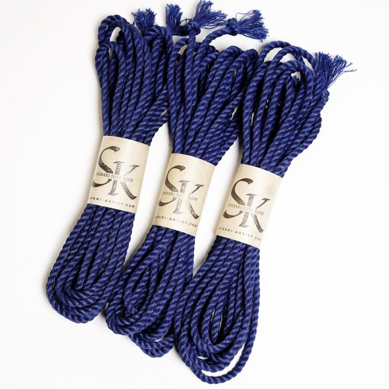Corde Shibari Bleue SK – Jute Japonaise 6 mm x 8 m
