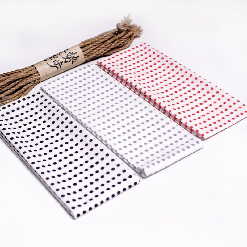 Tenugui Japonais Dame Shibori